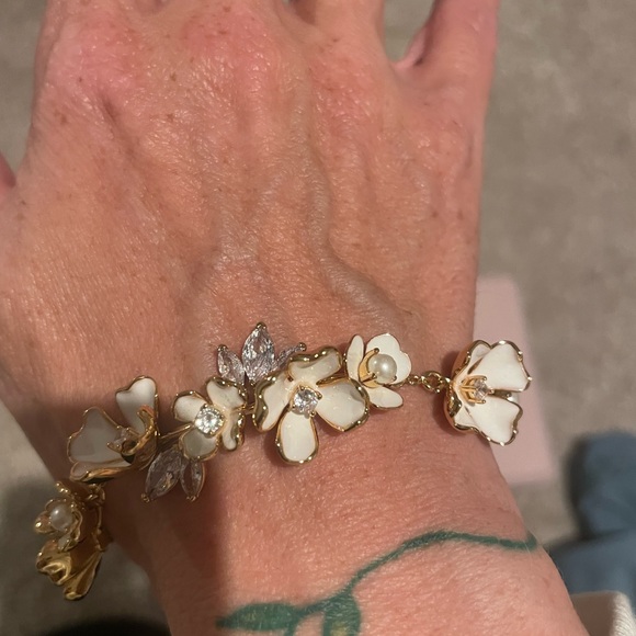 kate spade Gold and Cream Floral Bracelet - Picture 3 of 3